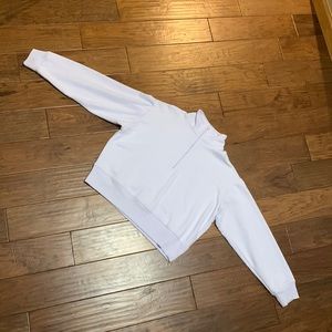 A New Day, cropped purple crew neck